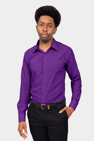 mens purple dress shirt